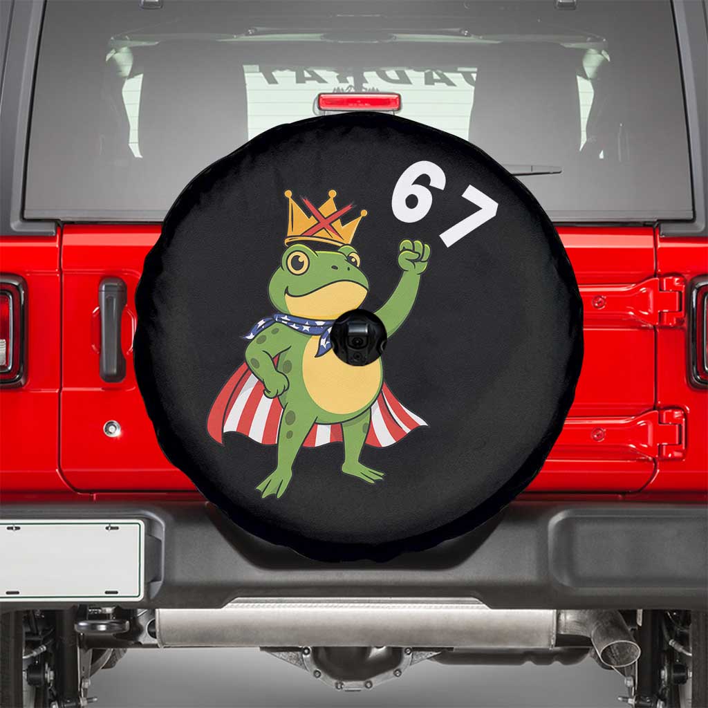 Resist Frog Spare Tire Cover Super American 67 Six Seven Meme TS14 Black Print Your Wear