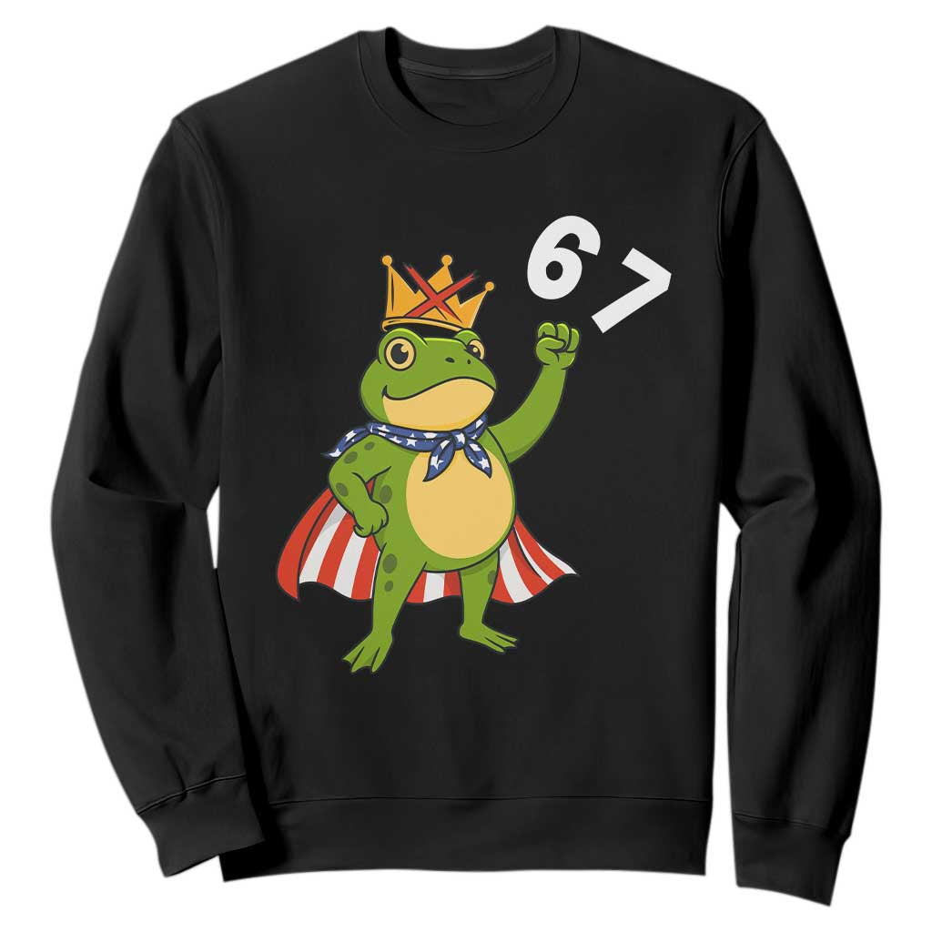 Resist Frog Sweatshirt Super American 67 Six Seven Meme TS14 Black Print Your Wear