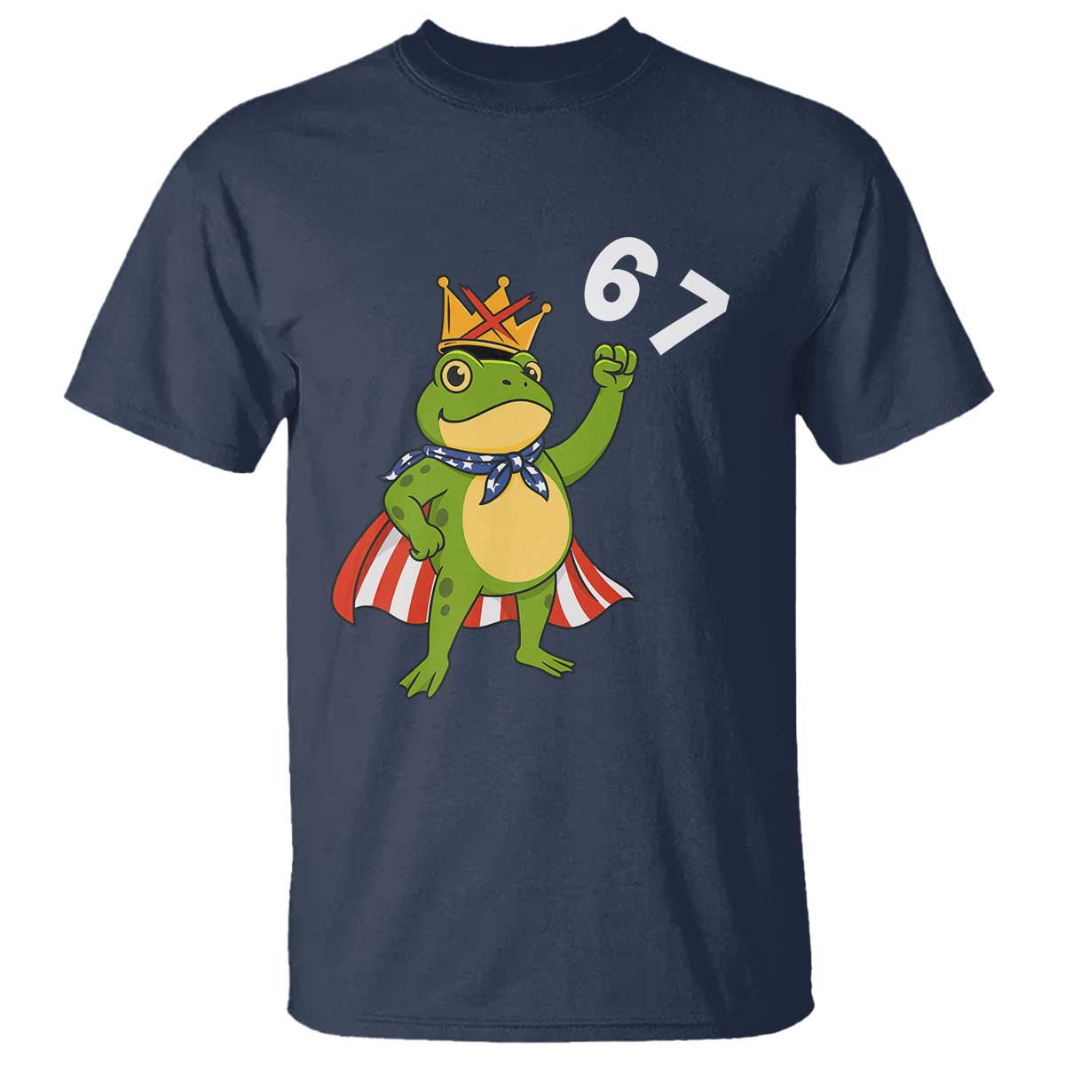 Resist Frog T Shirt Super American 67 Six Seven Meme TS14 Navy Print Your Wear