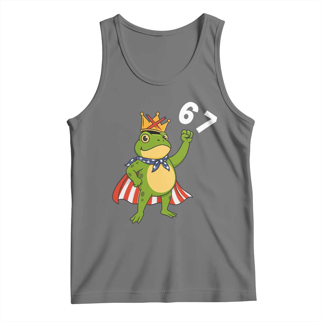 Resist Frog Tank Top Super American 67 Six Seven Meme TS14 Black Heather Print Your Wear
