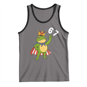 Resist Frog Tank Top Super American 67 Six Seven Meme TS14 Deep Heather Black Print Your Wear
