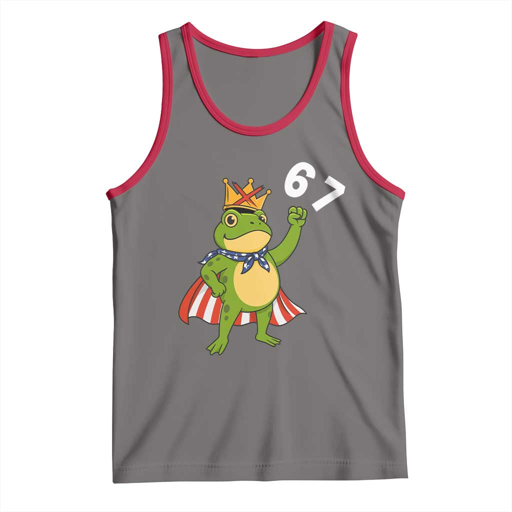 Resist Frog Tank Top Super American 67 Six Seven Meme TS14 Deep Heather Red Print Your Wear