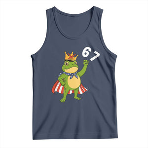 Resist Frog Tank Top Super American 67 Six Seven Meme TS14 Navy Print Your Wear