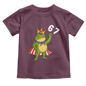 Resist Frog Toddler T Shirt Super American 67 Six Seven Meme TS14 Maroon Print Your Wear