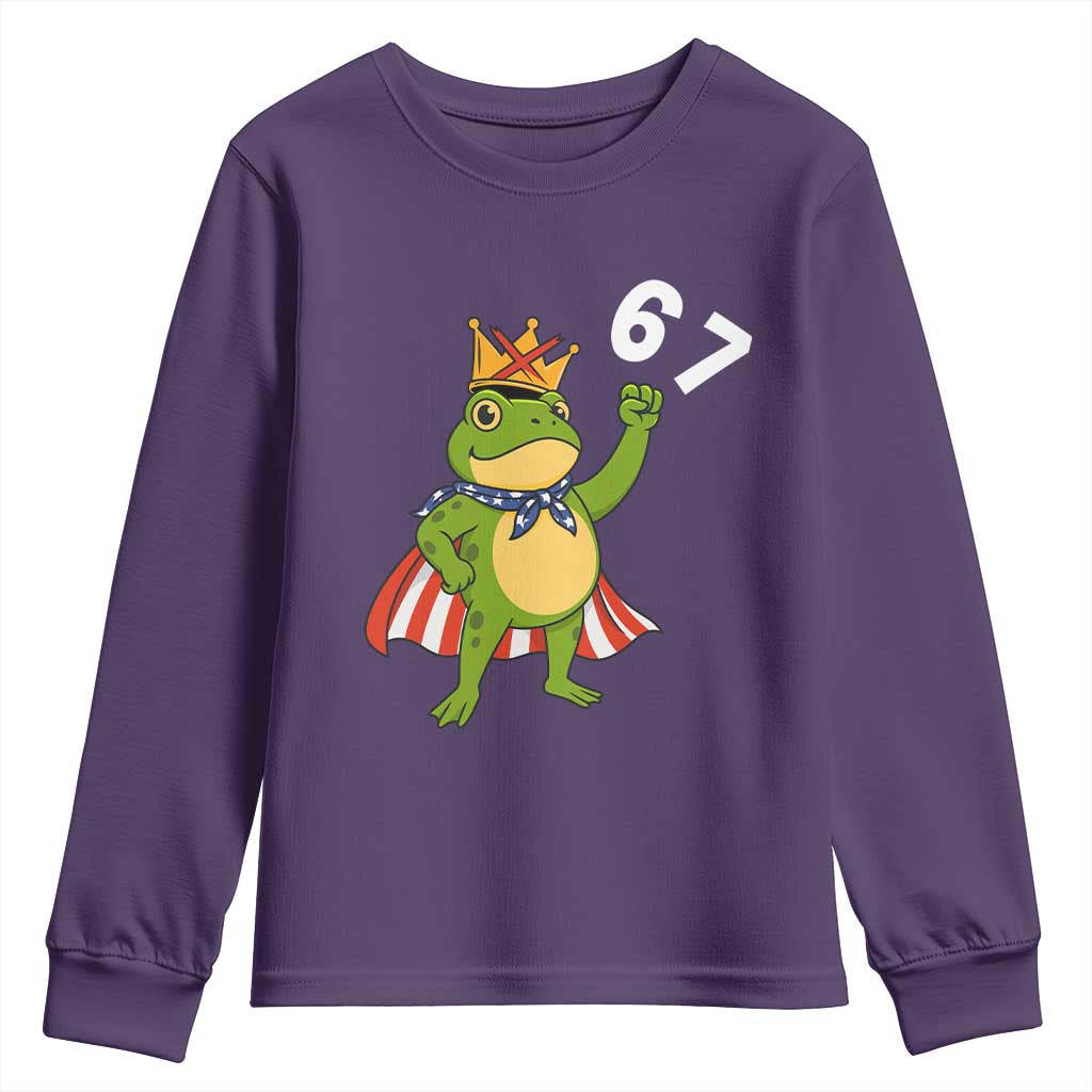 Resist Frog Youth Sweatshirt Super American 67 Six Seven Meme TS14 Purple Print Your Wear