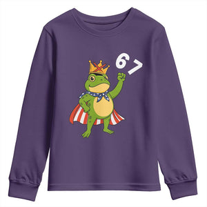 Resist Frog Youth Sweatshirt Super American 67 Six Seven Meme TS14 Purple Print Your Wear