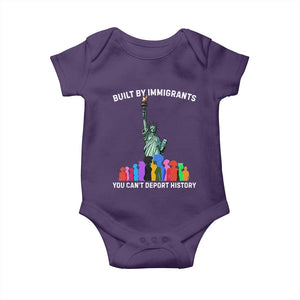 Immigrant Rights Baby Onesie Built by Immigrants You Can Not Deport History TS14 Purple Print Your Wear