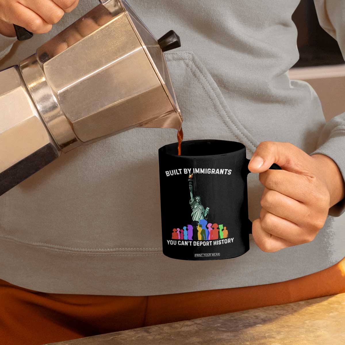 Immigrant Rights Coffee Mug Built by Immigrants You Can Not Deport History TS14 Print Your Wear