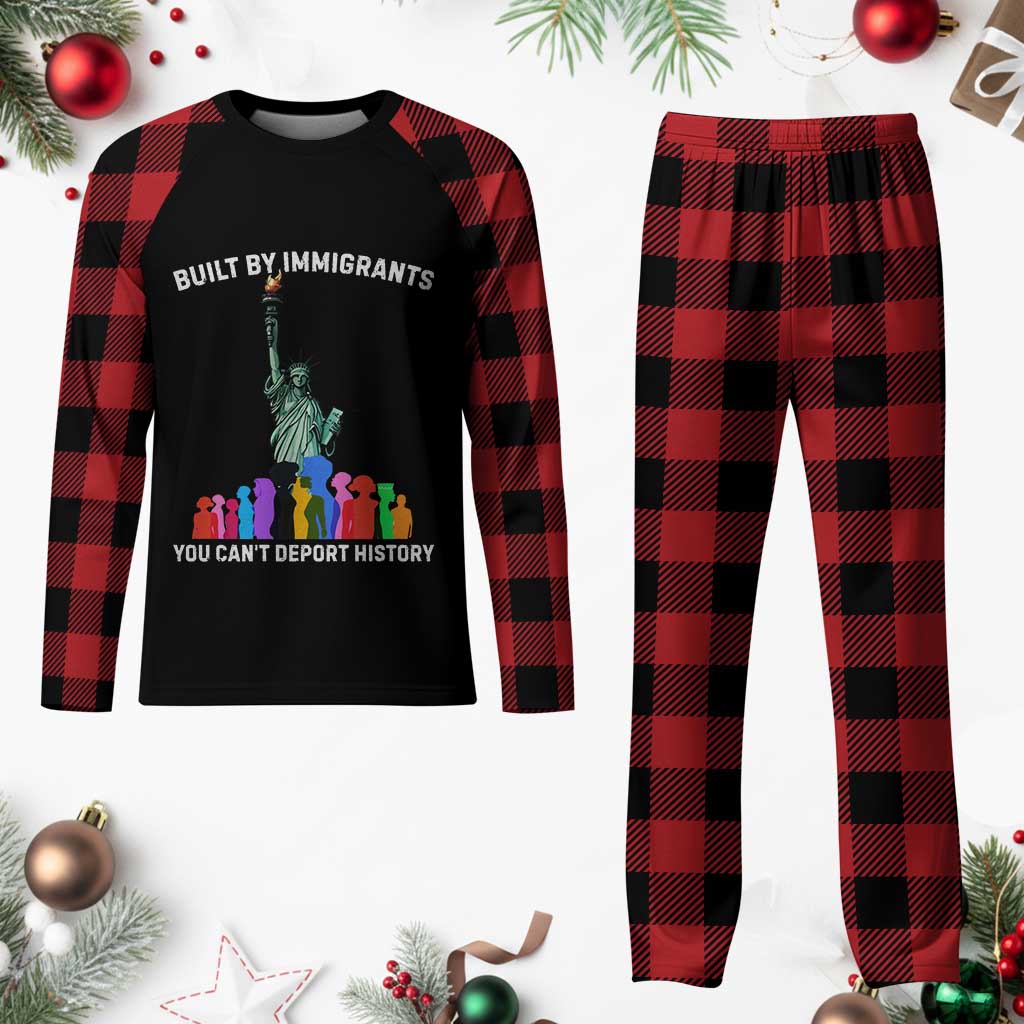 Immigrant Rights Plaid Pajama Set Built by Immigrants You Can Not Deport History TS14 Buffalo Plaid Print Your Wear