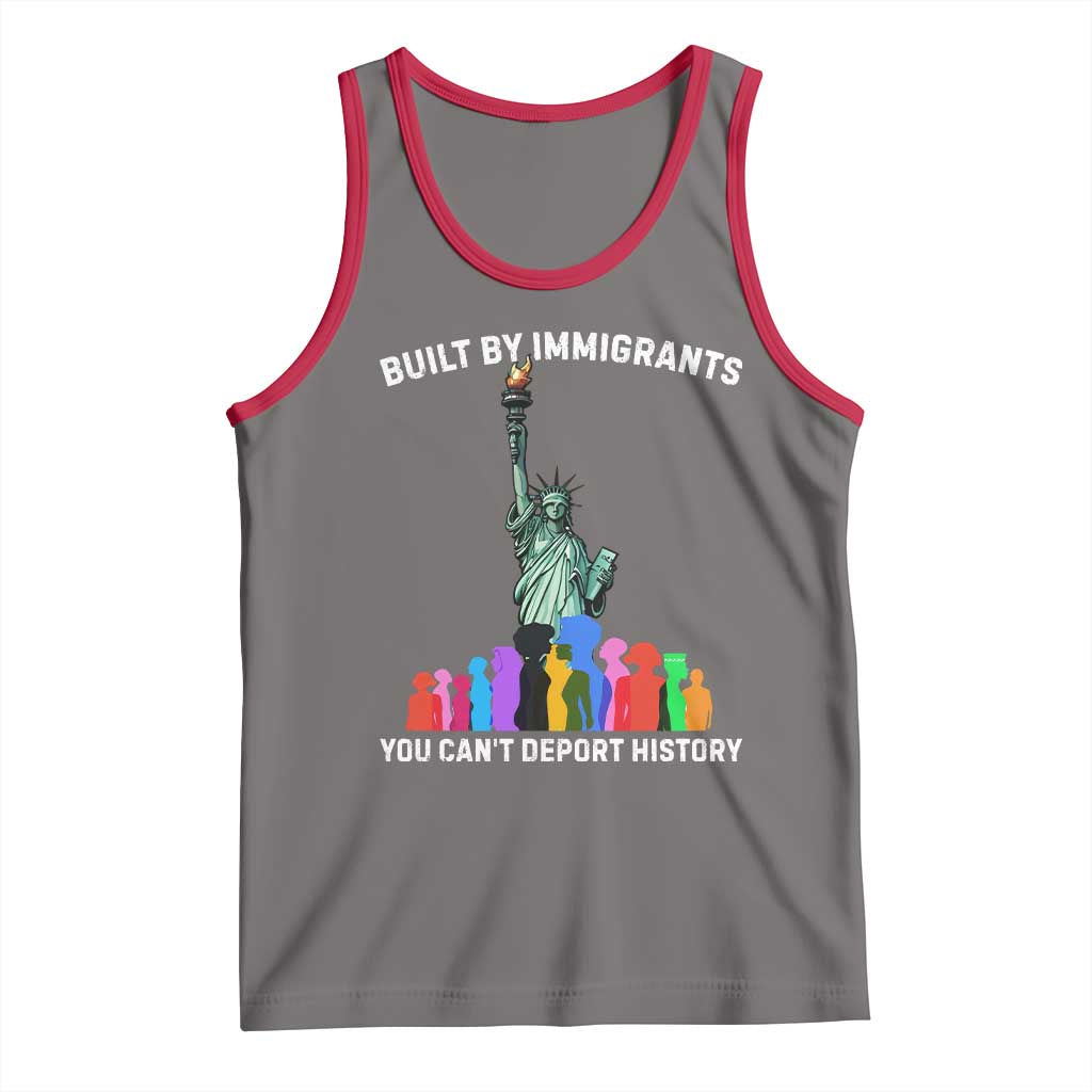 Immigrant Rights Tank Top Built by Immigrants You Can Not Deport History TS14 Deep Heather Red Print Your Wear