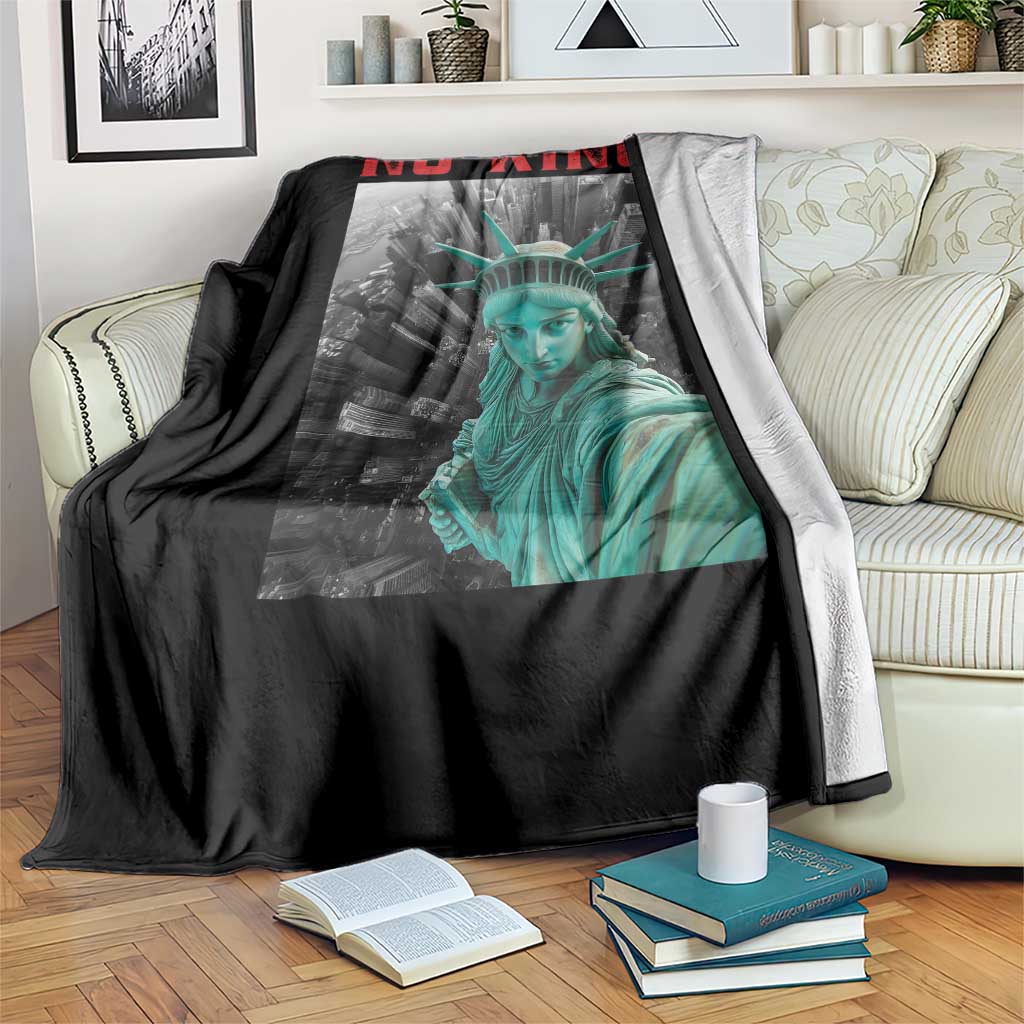 No Kings Throw Blanket Statue of Liberty Selfie Freedom TS14 Print Your Wear