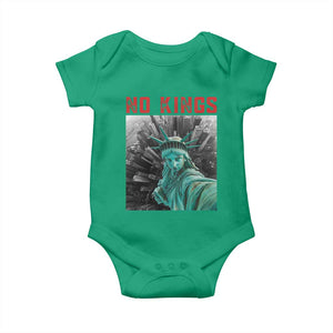 No Kings Baby Onesie Statue of Liberty Selfie Freedom TS14 Irish Green Print Your Wear