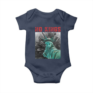 No Kings Baby Onesie Statue of Liberty Selfie Freedom TS14 Navy Print Your Wear
