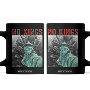 No Kings Coffee Mug Statue of Liberty Selfie Freedom TS14 Black Print Your Wear