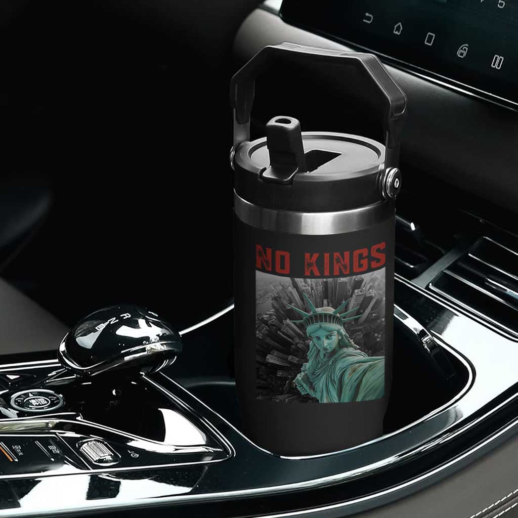 No Kings Flip Straw Tumbler Statue of Liberty Selfie Freedom TS14 Print Your Wear