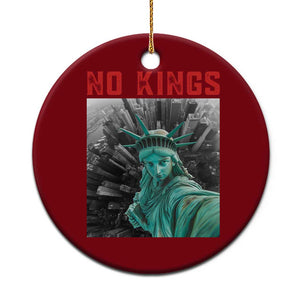 No Kings Ceramic Ornament Statue of Liberty Selfie Freedom TS14 1pc Red Print Your Wear