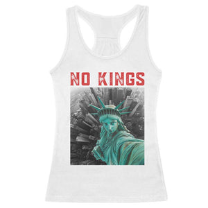 No Kings Racerback Tank Top Statue of Liberty Selfie Freedom TS14 White Print Your Wear