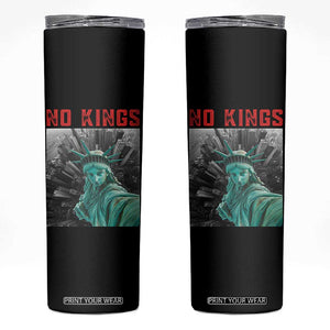 No Kings Skinny Tumbler Statue of Liberty Selfie Freedom TS14 Black Print Your Wear