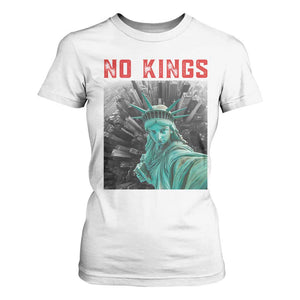 No Kings T Shirt For Women Statue of Liberty Selfie Freedom TS14 White Print Your Wear
