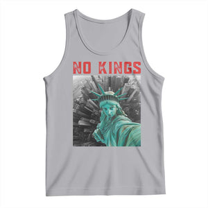 No Kings Tank Top Statue of Liberty Selfie Freedom TS14 Athletic Heather Print Your Wear