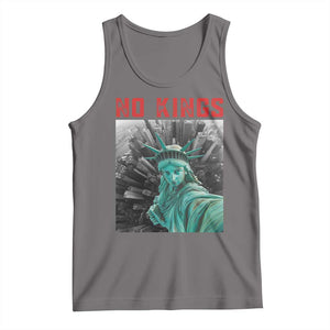No Kings Tank Top Statue of Liberty Selfie Freedom TS14 Deep Heather Print Your Wear