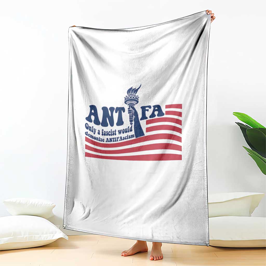 Antifa Fascism Patriotic Throw Blanket Antifascist Statue of Liberty TS14 Print Your Wear