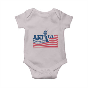 Antifa Fascism Patriotic Baby Onesie Antifascist Statue of Liberty TS14 Ice Gray Print Your Wear