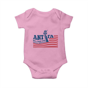 Antifa Fascism Patriotic Baby Onesie Antifascist Statue of Liberty TS14 Light Pink Print Your Wear