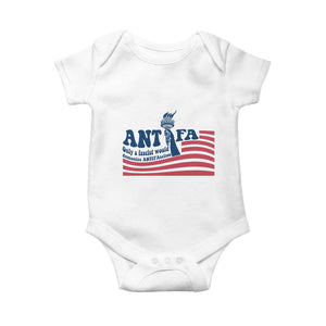 Antifa Fascism Patriotic Baby Onesie Antifascist Statue of Liberty TS14 White Print Your Wear