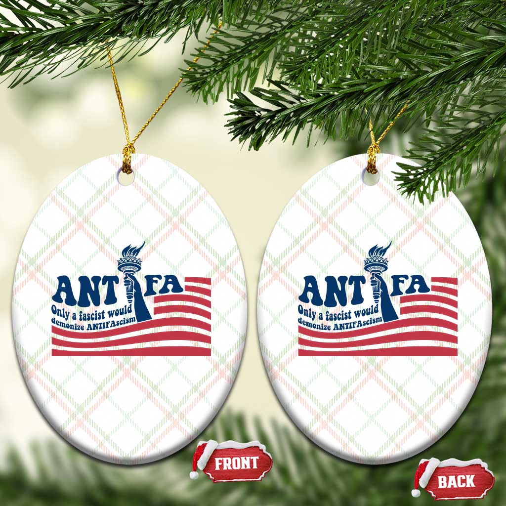 Antifa Fascism Patriotic Ceramic Ornament Antifascist Statue of Liberty TS14 Print Your Wear