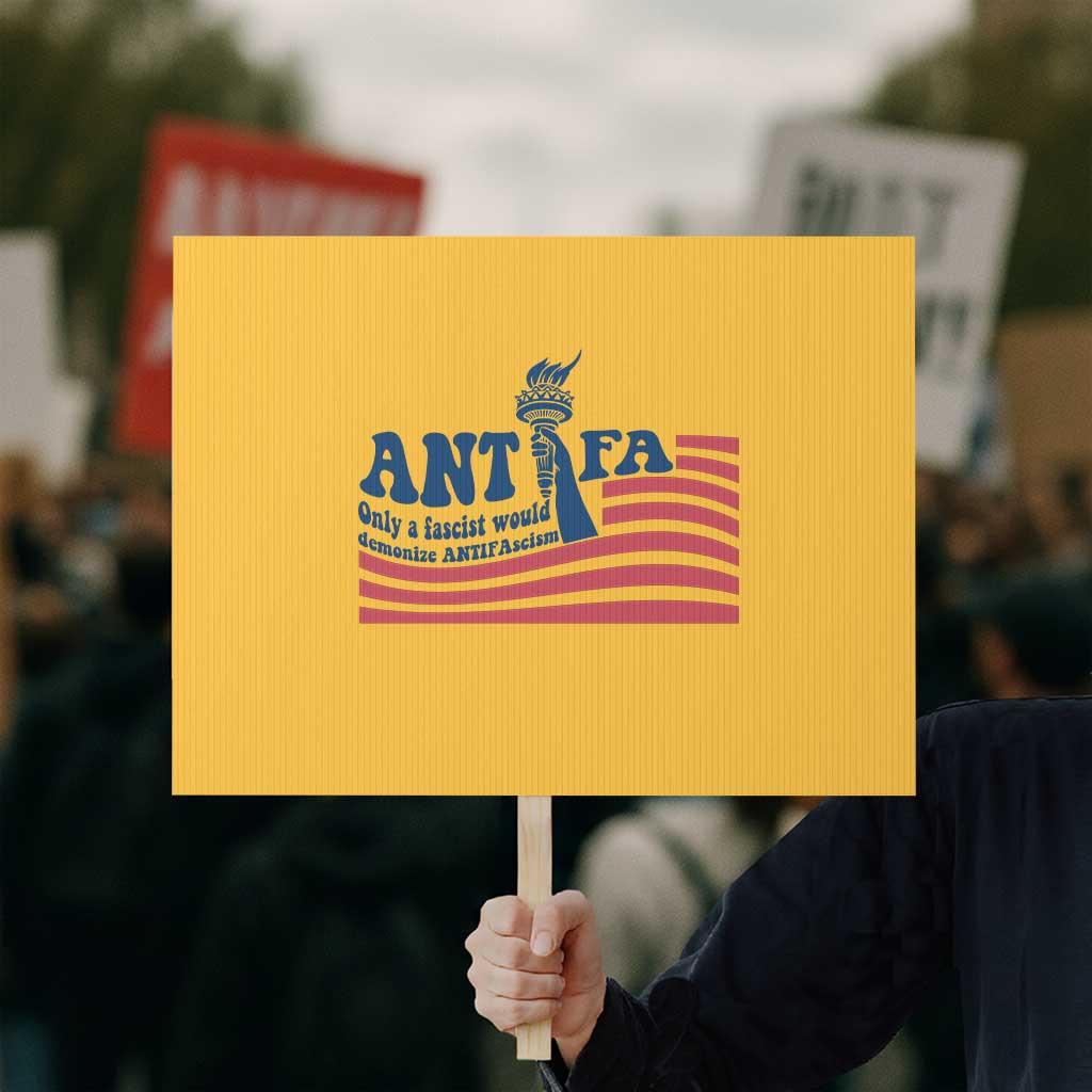 Antifa Fascism Patriotic Protest Sign Antifascist Statue of Liberty TS14 Horizontal 18