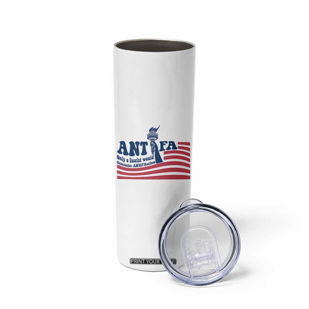 Antifa Fascism Patriotic Skinny Tumbler Antifascist Statue of Liberty TS14 Print Your Wear