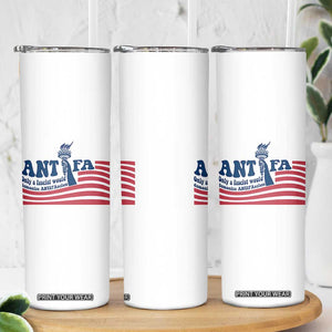 Antifa Fascism Patriotic Skinny Tumbler Antifascist Statue of Liberty TS14 Print Your Wear