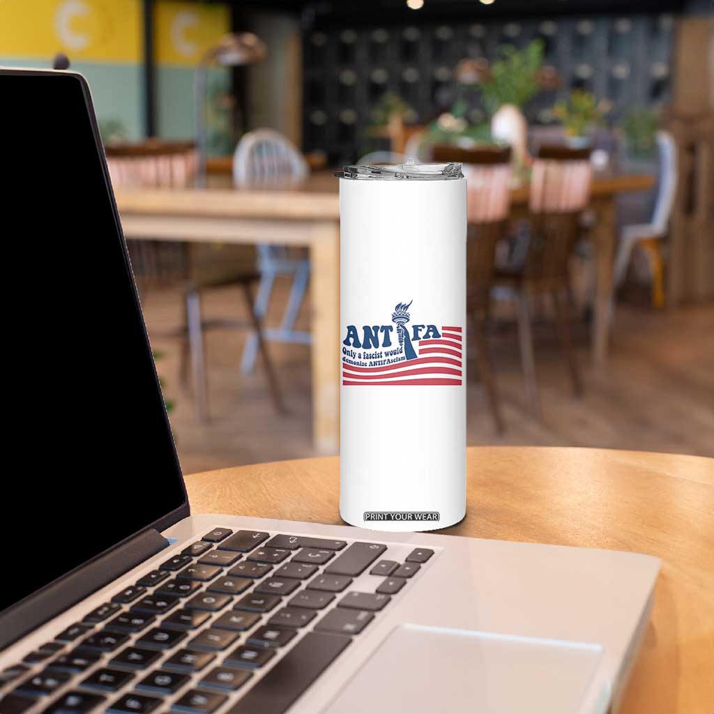 Antifa Fascism Patriotic Skinny Tumbler Antifascist Statue of Liberty TS14 Print Your Wear