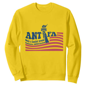 Antifa Fascism Patriotic Sweatshirt Antifascist Statue of Liberty TS14 Daisy Print Your Wear