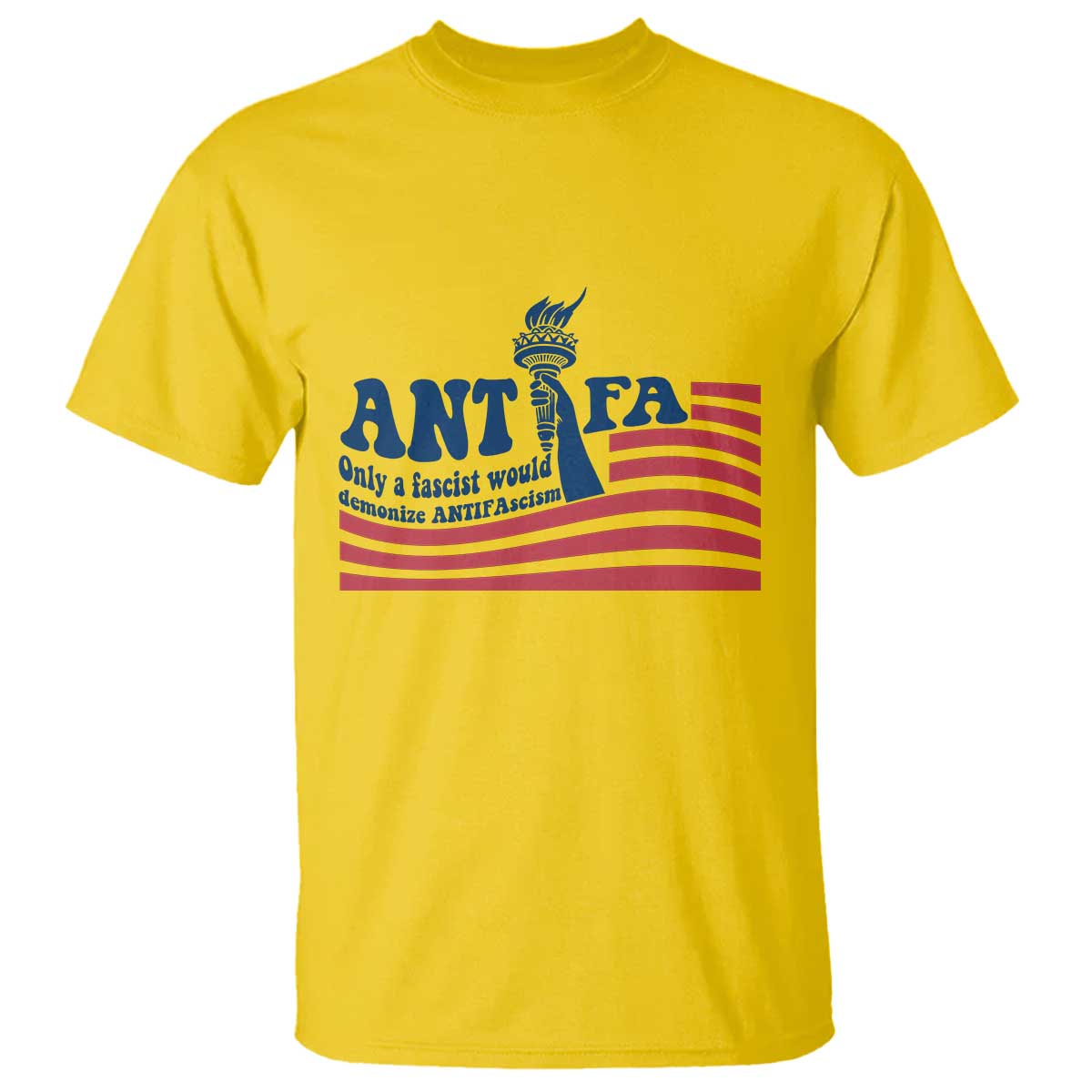 Antifa Fascism Patriotic T Shirt Antifascist Statue of Liberty TS14 Daisy Print Your Wear