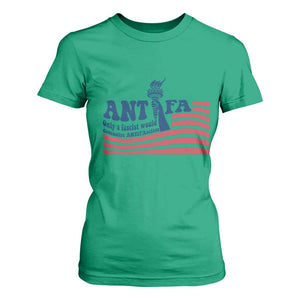 Antifa Fascism Patriotic T Shirt For Women Antifascist Statue of Liberty TS14 Irish Green Print Your Wear