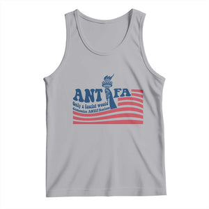 Antifa Fascism Patriotic Tank Top Antifascist Statue of Liberty TS14 Athletic Heather Print Your Wear