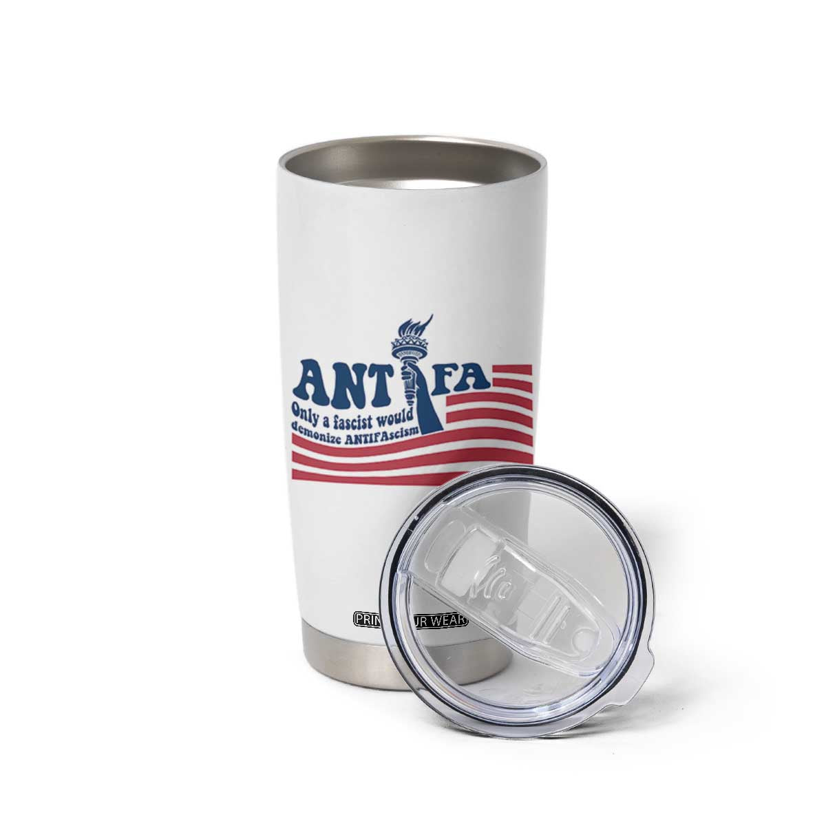 Antifa Fascism Patriotic Tumbler Cup Antifascist Statue of Liberty TS14 Print Your Wear