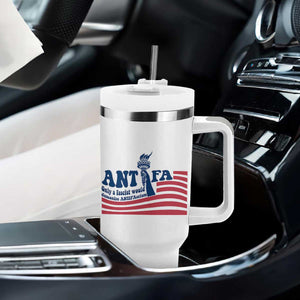 Antifa Fascism Patriotic Tumbler With Handle Antifascist Statue of Liberty TS14 Print Your Wear