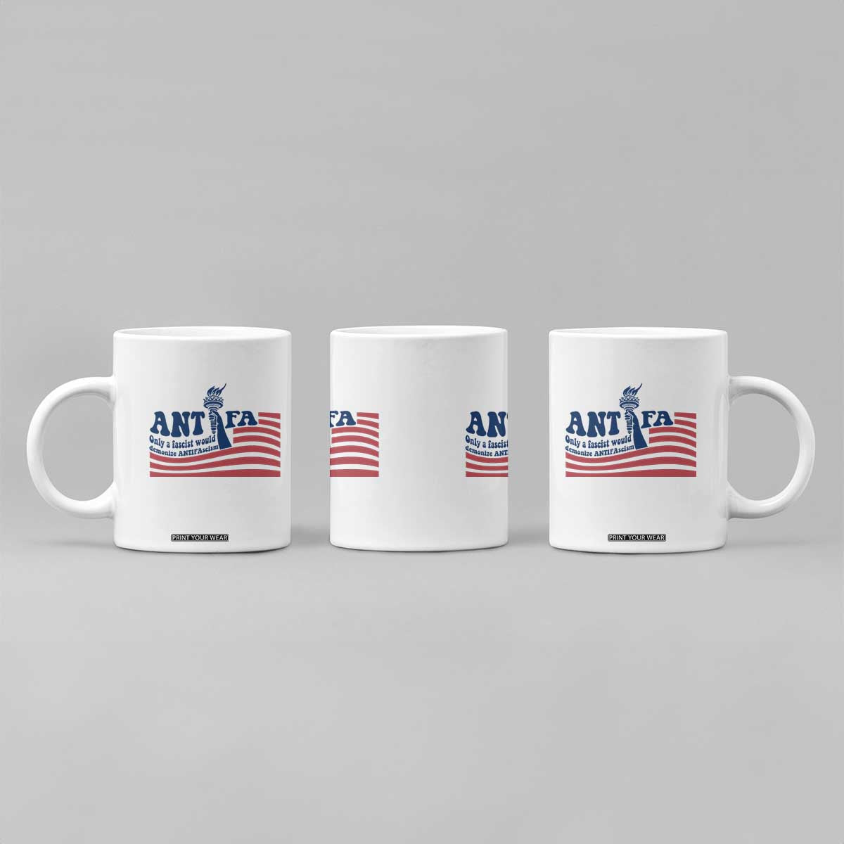 Antifa Fascism Patriotic Coffee Mug Antifascist Statue of Liberty TS14 Print Your Wear