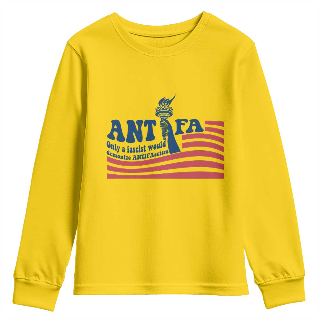 Antifa Fascism Patriotic Youth Sweatshirt Antifascist Statue of Liberty TS14 Daisy Print Your Wear