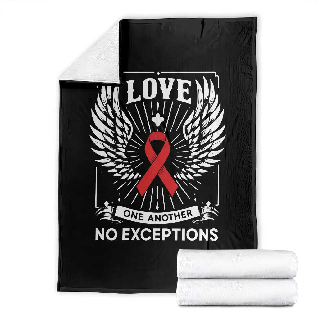 Red Ribbon Christian Throw Blanket Cross Minimal Faith HIV Awareness Religious TS14 Black Print Your Wear