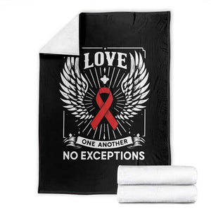 Red Ribbon Christian Throw Blanket Cross Minimal Faith HIV Awareness Religious TS14 Black Print Your Wear