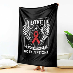 Red Ribbon Christian Throw Blanket Cross Minimal Faith HIV Awareness Religious TS14 Print Your Wear