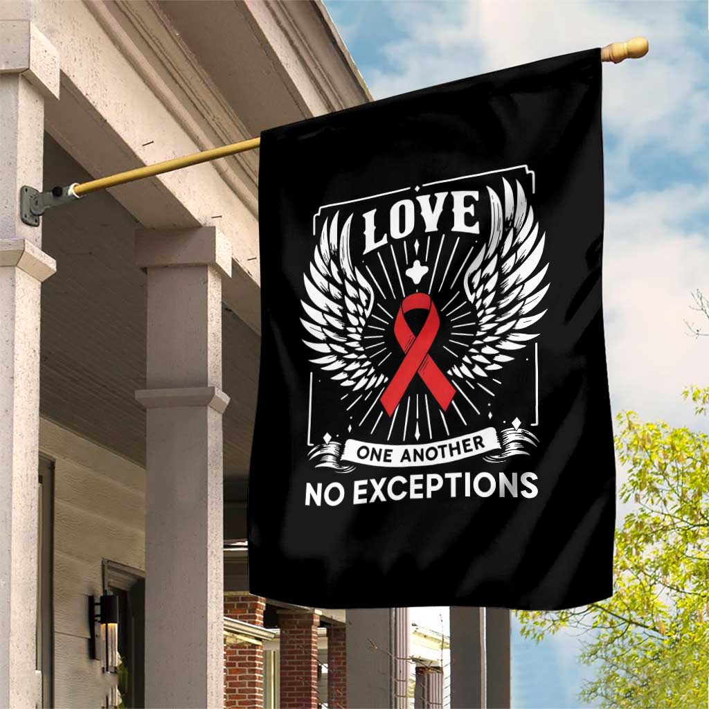 Red Ribbon Christian Garden Flag Cross Minimal Faith HIV Awareness Religious TS14 Print Your Wear