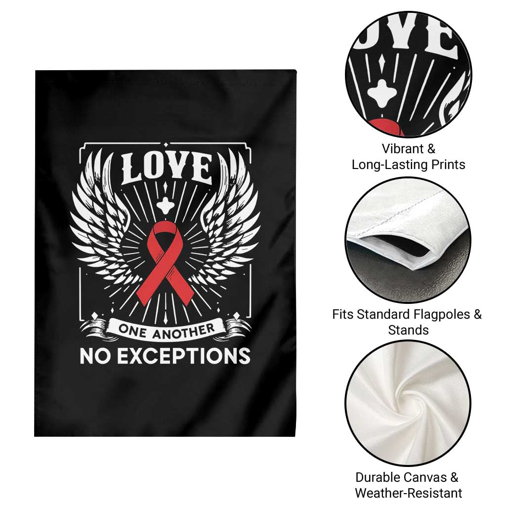 Red Ribbon Christian Garden Flag Cross Minimal Faith HIV Awareness Religious TS14 Print Your Wear