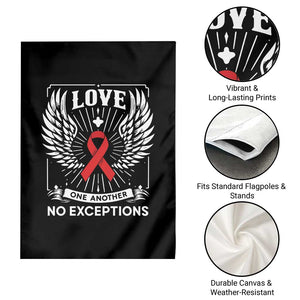 Red Ribbon Christian Garden Flag Cross Minimal Faith HIV Awareness Religious TS14 Print Your Wear