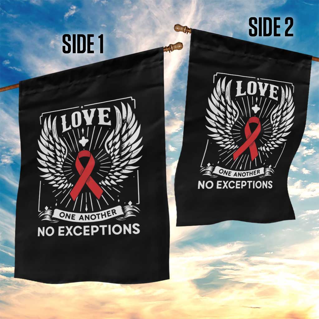 Red Ribbon Christian Garden Flag Cross Minimal Faith HIV Awareness Religious TS14 Print Your Wear