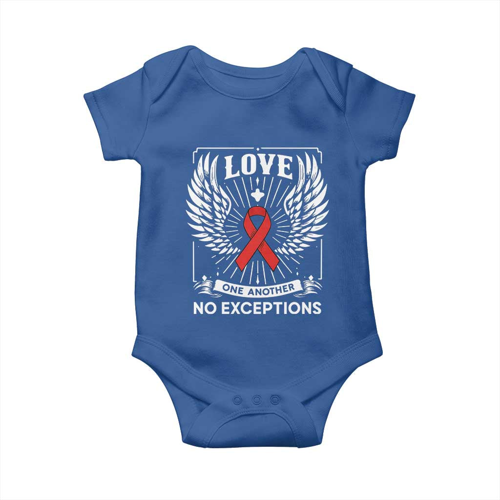Red Ribbon Christian Baby Onesie Cross Minimal Faith HIV Awareness Religious TS14 Royal Blue Print Your Wear